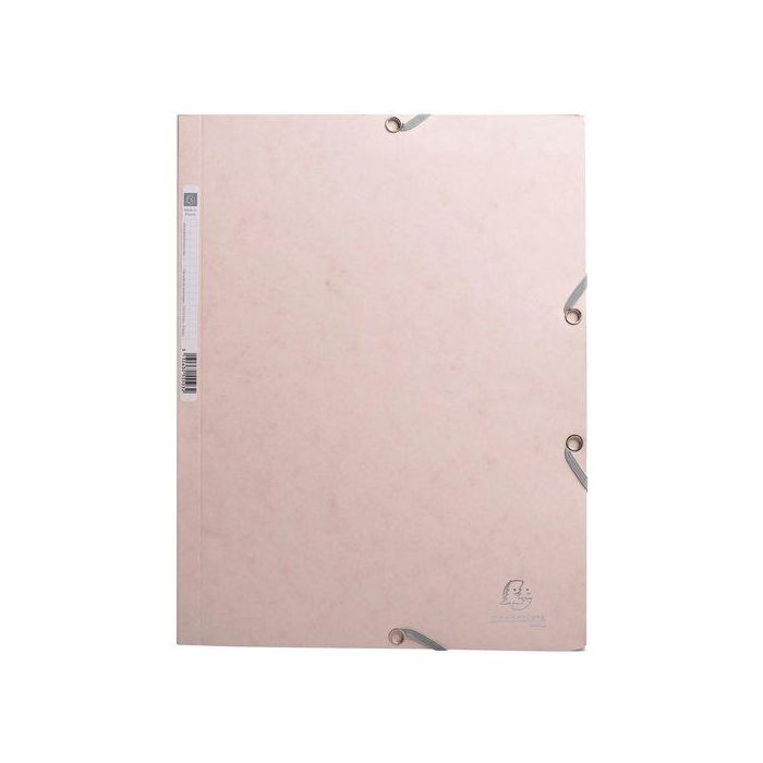 Carpeta De Gomas Y Solapas Exacompta Skandi Cartulina A4 400G Con Etiqueta Nude 25 unidades