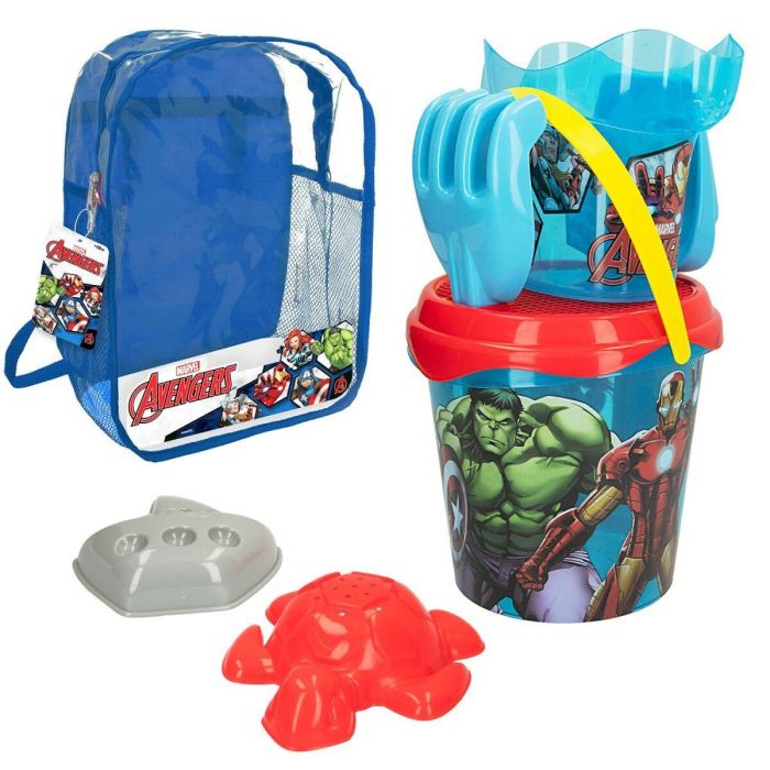 Set de Juguetes de Playa The Avengers Ø 18 cm Polipropileno (12 Unidades) 1 Set de Juguetes de Playa The Avengers Ø 18 cm Polipropileno (12 Unidades) 1