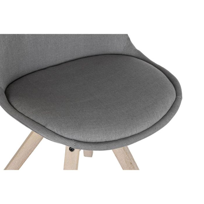 Silla Scandi DKD Home Decor Gris Oscuro 44 x 84 x 48 cm 1