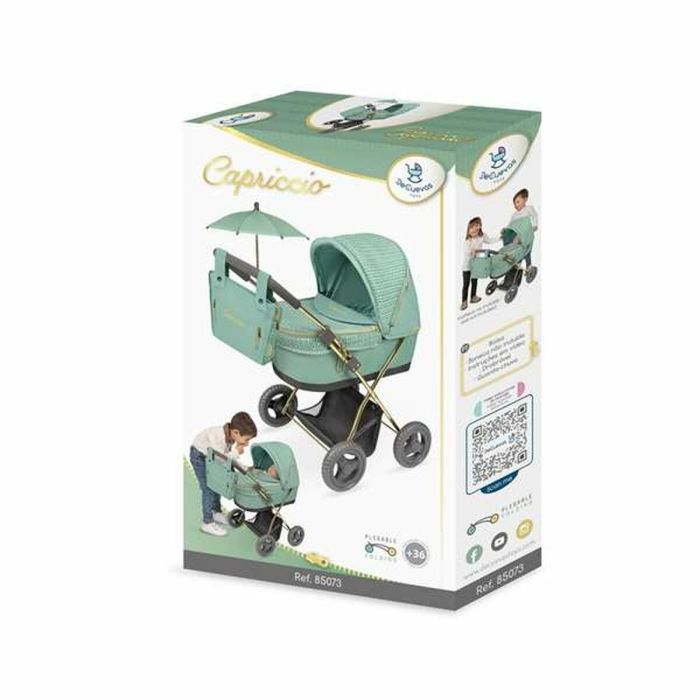 Decuevas Coche de muñeca plegable Capriccio con sombrilla y bolso para muñecas de hasta 48 cm 38x65x60 cm 1