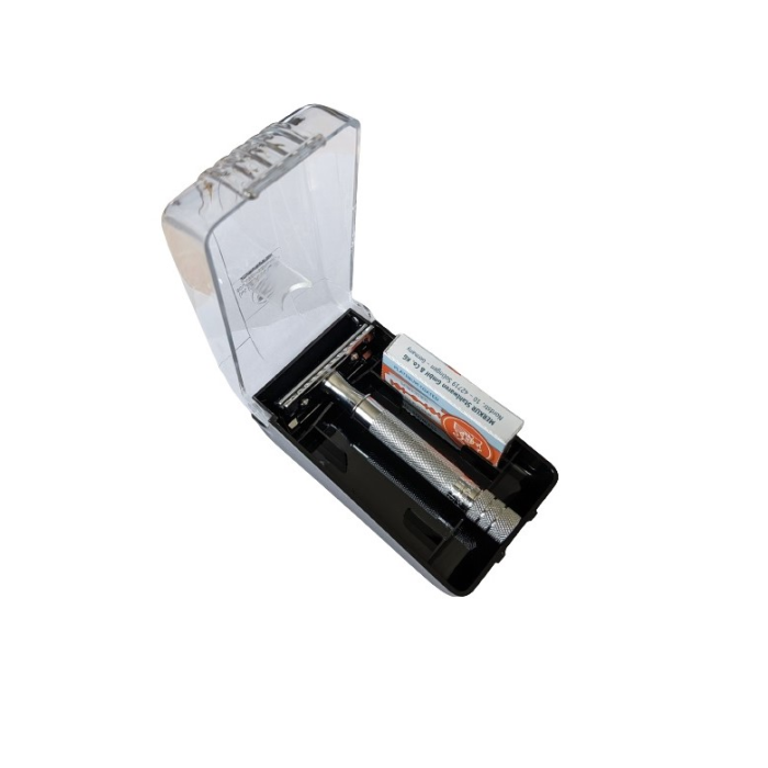 Merkur Razor, Straight Comb, Short Handle, Set With 10 Blades Merkur Razor, Straight Comb, Short Handle, Set With 10 Blades