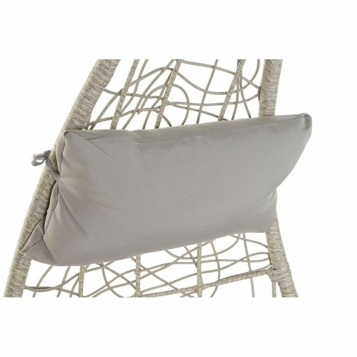 Sillon Colgante Terraza Y Jardin DKD Home Decor Gris Claro 75 x 125 x 82 cm 2