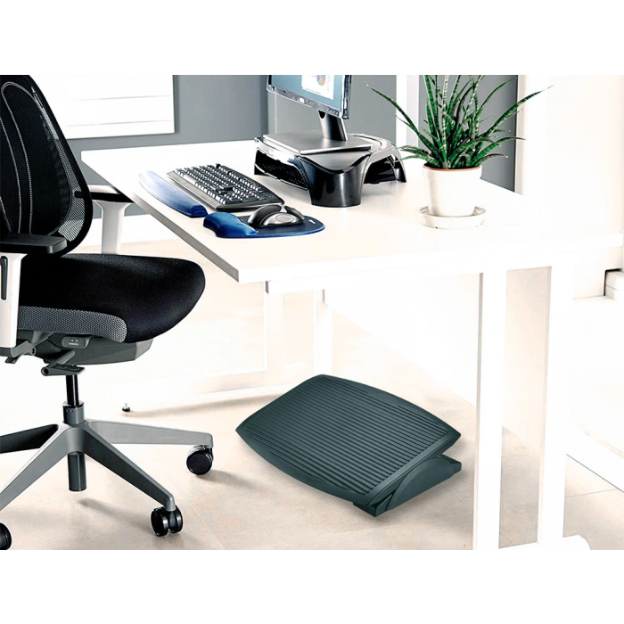Q-connect Reposapiés Ajustable Ergonómico de Poliestireno, 450 x 115 x 340 mm 5