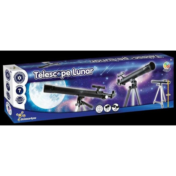 Telescopio lunar 1,20m de altura, incluye libro educativo, espejo diagonal, oculares y tapa objetivo 1 Telescopio lunar 1,20m de altura, incluye libro educativo, espejo diagonal, oculares y tapa objetivo 1