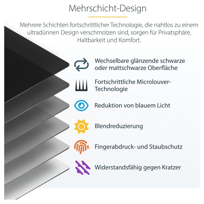 Protector de Pantalla Startech Filtro de Privacidad para Portátil de 14in - Filtro para Monitor para Pantalla Ancha 16:9 - Prote