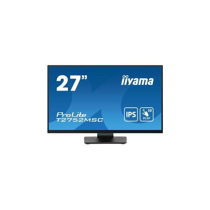 iiyama ProLite T2752MSC-B1 Monitor Táctil 27" FHD IPS 1920x1080 Negro 5ms 60Hz HDMI DP USB Altavoces