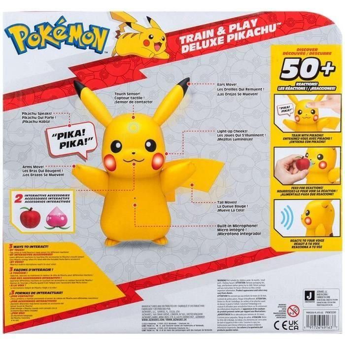 Figura miniatura - BANDAI - Pokémon Interactivo Pikachu y sus accesorios - Juguete con luces, sonidos y movimientos - JW3330 1