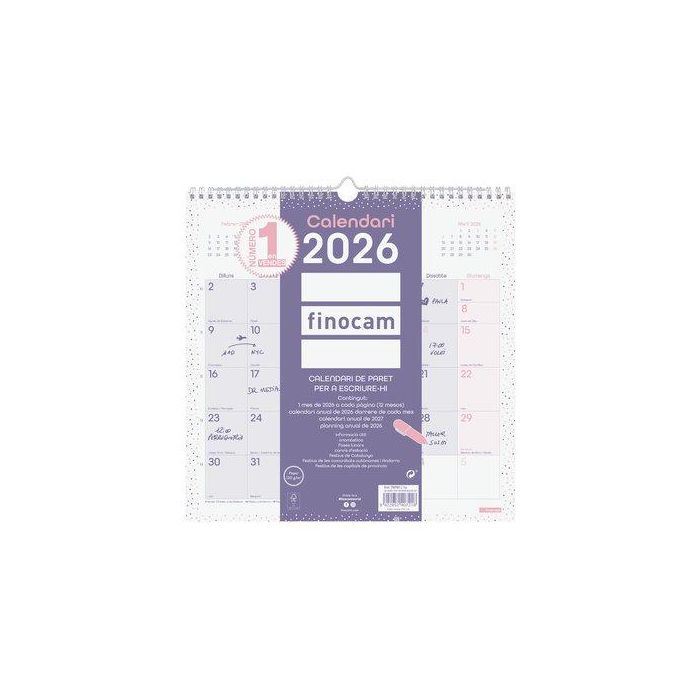 Calendari (2026) Catalan Finocam Paret Chic Mensual Per Escriure 300X300 Morado
