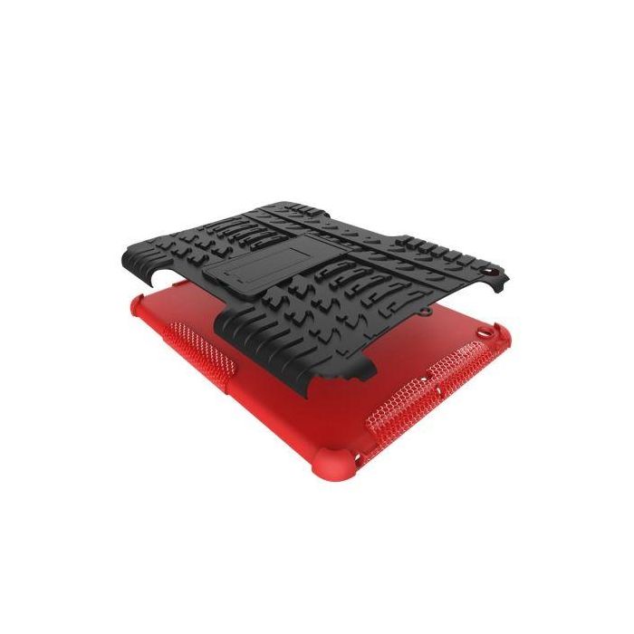 FUNDA E-VITTA RUGGED RED - PARA IPAD 2017-2018 - POSICIÓN STAND UP - DOS PIEZAS - ANTIDESLIZANTE