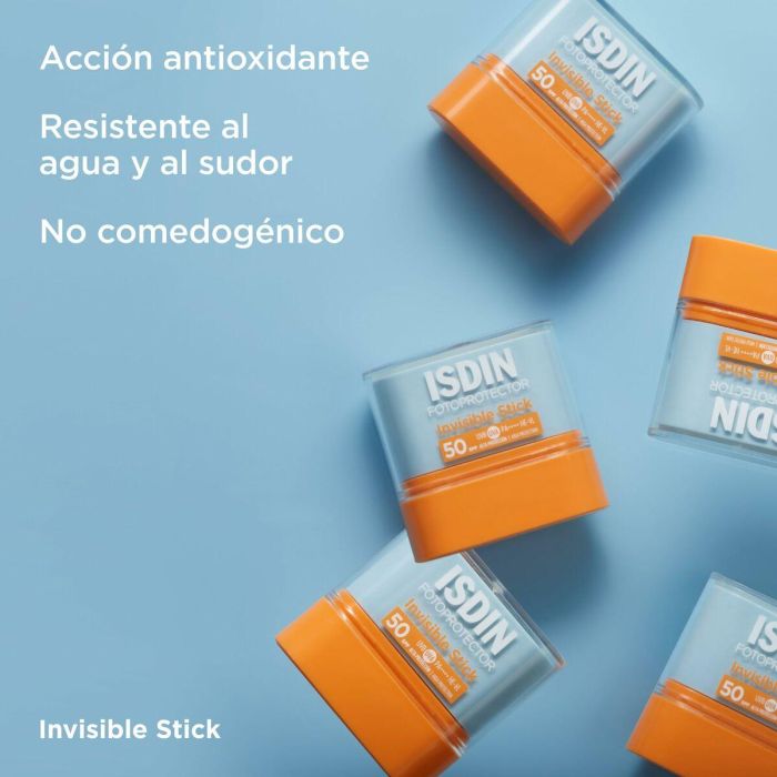 Isdin INVISIBLE STICK SPF50 Protector Solar Facial Barra 10g para zonas específicas, waterproof 1 Isdin INVISIBLE STICK SPF50 Protector Solar Facial Barra 10g para zonas específicas, waterproof 1