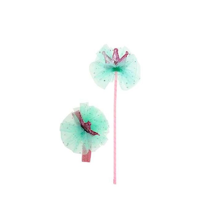 Inca Conjunto Princesa 3 Piezas Tutú, Varita y Diadema Corona Azul 2