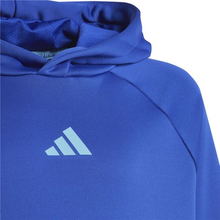 Sudadera Infantil Adidas Train Icons Aeroready Azul 4