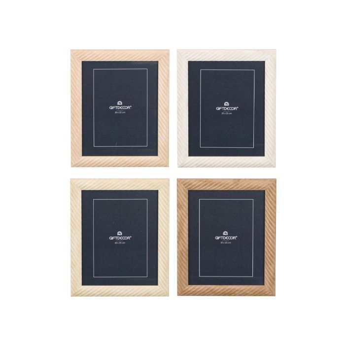 Portafotos Ondas 20x25 cm - Madera MDF y Vidrio - Surtidos Colores Blanco, Beige, Crema, Marrón - Giftdecor (24 Unidades) 1 Portafotos Ondas 20x25 cm - Madera MDF y Vidrio - Surtidos Colores Blanco, Beige, Crema, Marrón - Giftdecor (24 Unidades) 1