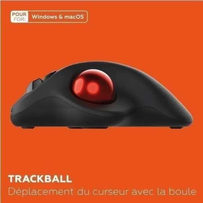 Mobility Lab MOB3700527313276 Ratón Inalámbrico Trackball Negro 3