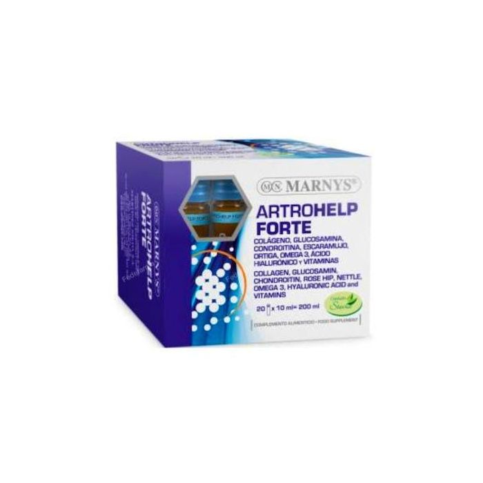 MARNYS Artrohelp Forte Viales con Glucosamina, Colágeno, Calcio para Articulaciones y Huesos, 20 viales