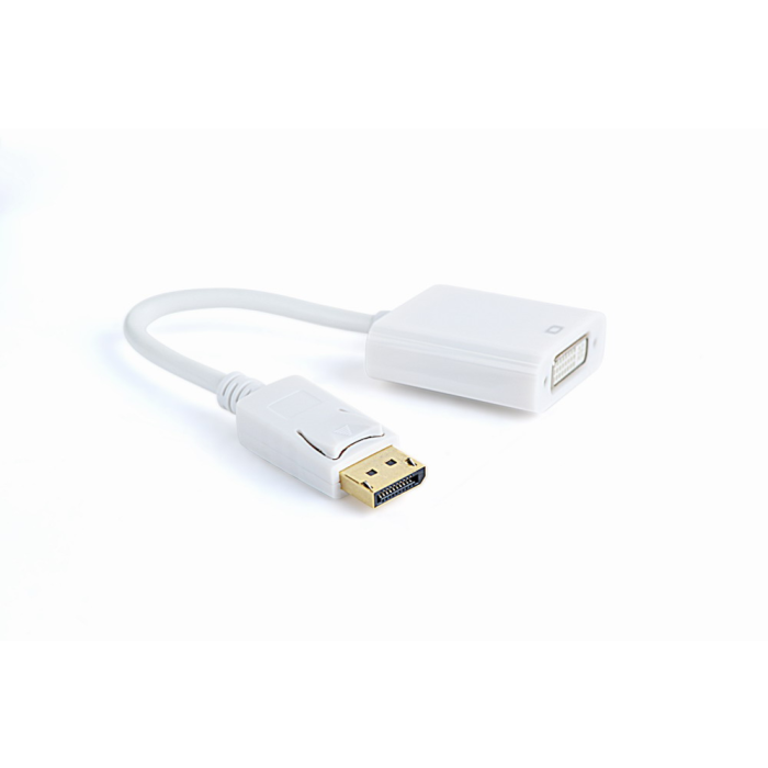 GEMBIRD A-DPM-DVIF-002-W Adaptador de Cable de Video 0.1 m DisplayPort a DVI Blanco