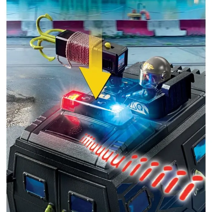 Playmobil PL71144 Vehículo de Intervención de Fuerzas Especiales Oficiales de Policía City Action Unidad Élite 4