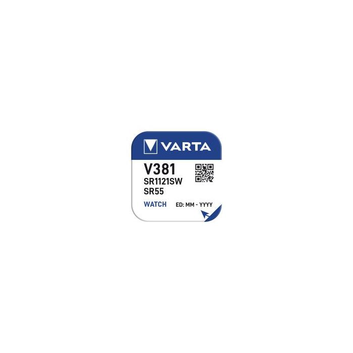 Micro pila de boton varta silver sr55 - v381 1,55v (blister 1 unid.) ø11,6x2,1mm 1