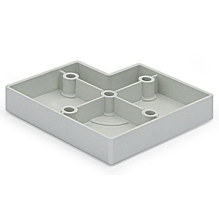 Base Pata Plastico 80X80 H16 Ral9006 Herrajes Fab.Nacional Base Pata Plastico 80X80 H16 Ral9006 Herrajes Fab.Nacional