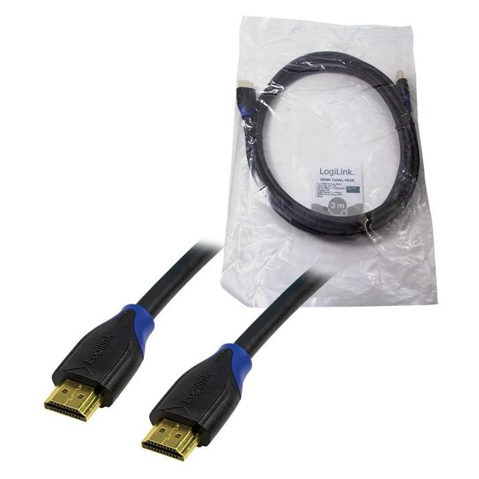 Logilink Cable HDMI 2.0 con Ethernet 3m, 4K2K/60Hz, Ultra HD hasta UHD 4K, 14.4 Gbps, Negro 5