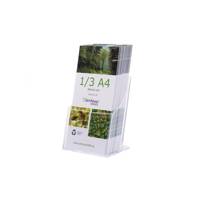 Archivo 2000 Portafolletos Sobremesa Premium, Espesor 3 mm, Din A4 Vertical, 85x115x145 mm