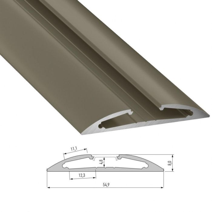 Perfíl Aluminio Tipo RETO 2,02M 2 Perfíl Aluminio Tipo RETO 2,02M 2