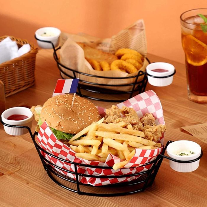 Cesta Porta Salseras Burger-Fries My Bar - Inde (12 Unidades) 5 Cesta Porta Salseras Burger-Fries My Bar - Inde (12 Unidades) 5