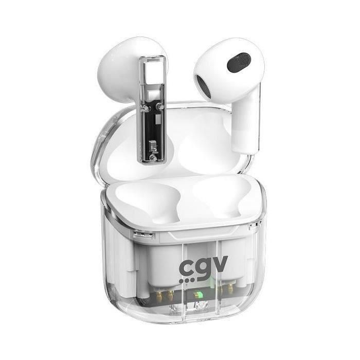 Auriculares inalámbricos Bluetooth - CGV - URBAN GHOST (Blanco) - Batería de 30h - Control táctil - TWS Auriculares inalámbricos Bluetooth - CGV - URBAN GHOST (Blanco) - Batería de 30h - Control táctil - TWS