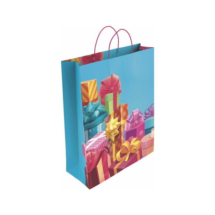 Basika Bolsa de regalo papel estucado 160 gr todo año con asa retorcida tamaño S 24x32 cm 7
