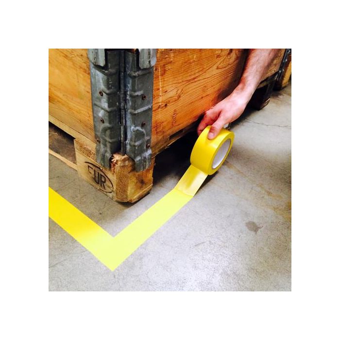 Djois Cinta Adhesiva para Marcaje y Señalización de Suelo 33 mt x 50 mm Color Amarillo 5
