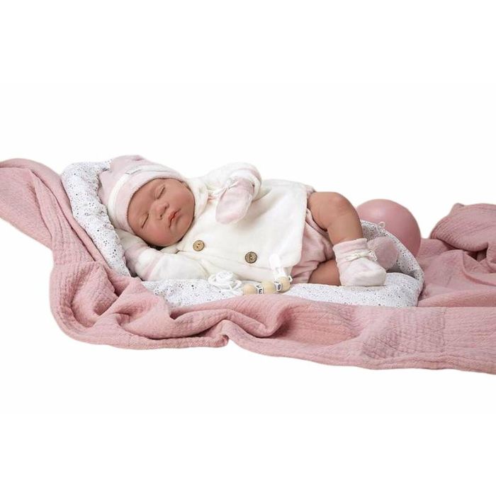 Muñeca reborn arias 45 cm macarena c/saco de dormir (ojos cerrados) Muñeca reborn arias 45 cm macarena c/saco de dormir (ojos cerrados)