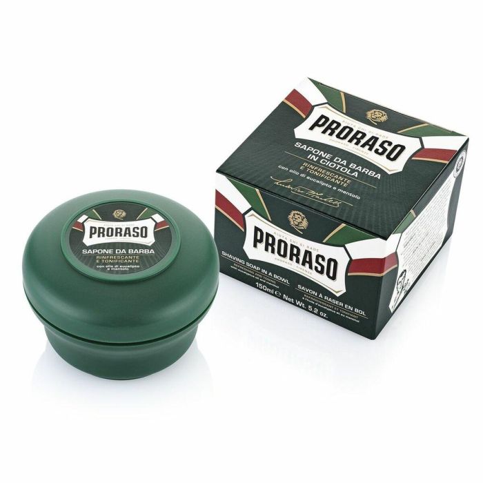 Proraso Jabón de Afeitar Classic Eucalipto y Mentol, Espuma Densa y Cremosa que Protege Piel Suave e Hidratada para Afeitado Preciso Hombre 150 ml Proraso Jabón de Afeitar Classic Eucalipto y Mentol, Espuma Densa y Cremosa que Protege Piel Suave e Hidratada para Afeitado Preciso Hombre 150 ml