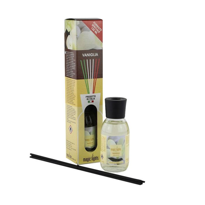 Magic Lights Difusor de Aroma Mikado Vainilla 125 ml con Medidas 5,9x3,9x9 cm