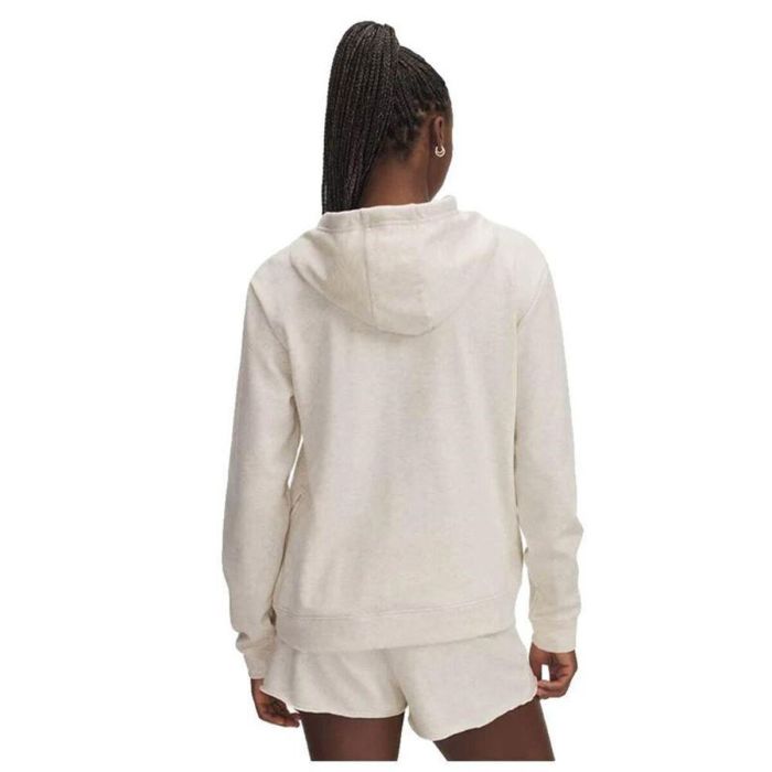 Sudadera con Capucha Mujer Under Armour Rival Terry Hoodie Blanco 1