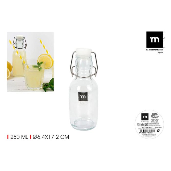Botella de Cristal La Mediterránea Vidrio 250 ml (24 Unidades) 2 Botella de Cristal La Mediterránea Vidrio 250 ml (24 Unidades) 2