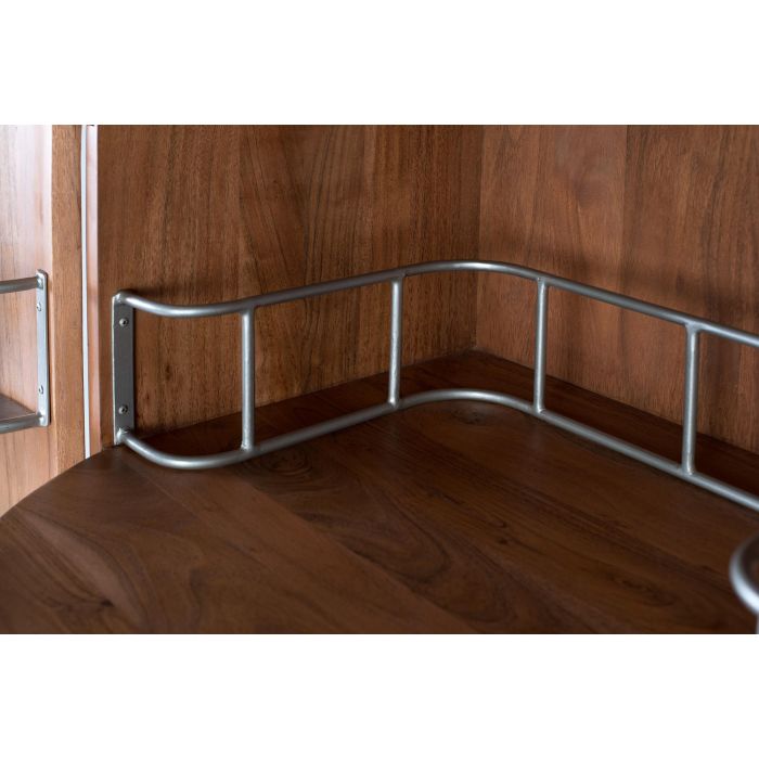 Giner y Colomer Mueble Bar 2 Puertas Madera Maciza de Acacia Natural 190 cm 3