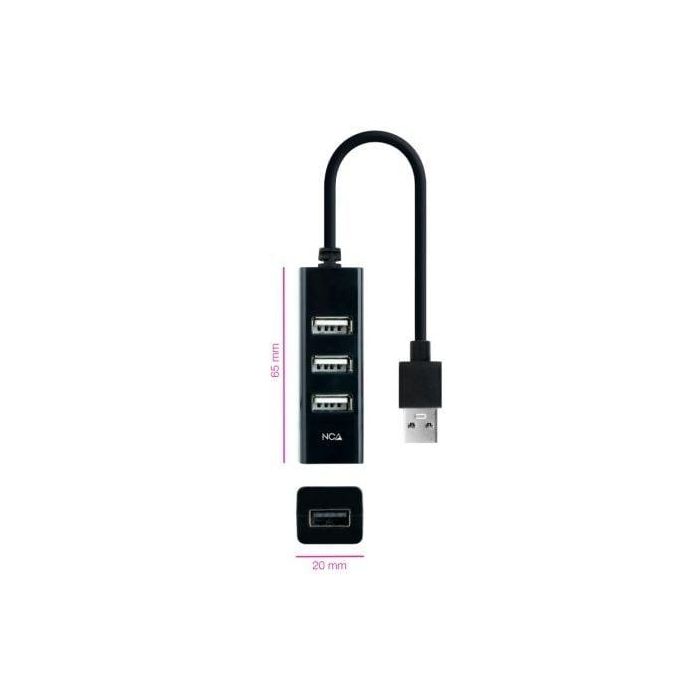 Hub USB NANOCABLE 10.16.4404 Negro (1 unidad) 1 Hub USB NANOCABLE 10.16.4404 Negro (1 unidad) 1
