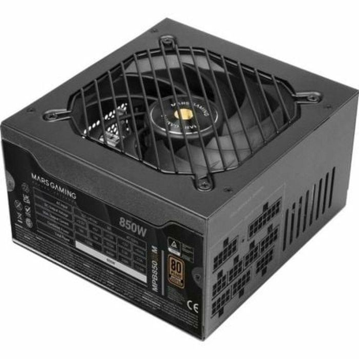 Mars Gaming MPB850SIM Fuente de Alimentación Full Modular 850W, Certificación 80 Plus Bronze, Ventilador 140mm Ultra Silencioso, DC-DC SMD Mars Gaming MPB850SIM Fuente de Alimentación Full Modular 850W, Certificación 80 Plus Bronze, Ventilador 140mm Ultra Silencioso, DC-DC SMD