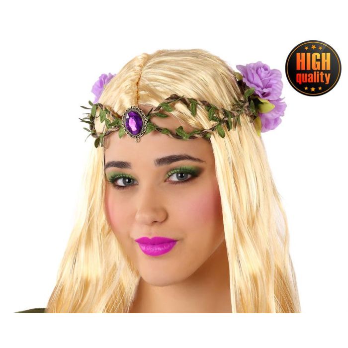 Diadema Flores Hippie Elfo Mística Natural y Mágica Estilo Fantasía para Disfraces