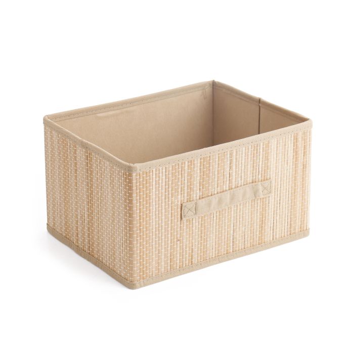 Inde Cesta de Ordenación Bambú y TNT 32 x 25 x 18 cm (12 Unidades) 5