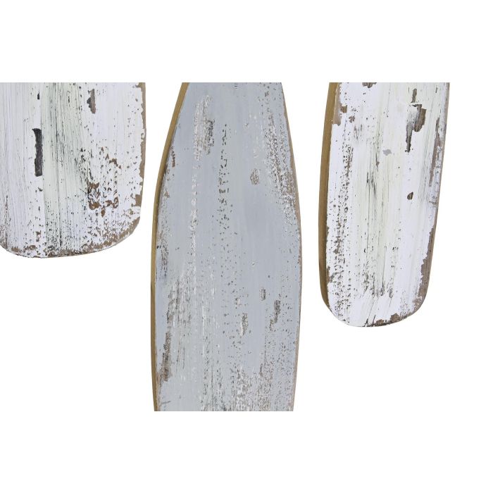 DKD Home Decor Decoración de Pared Estilo Atlántico con Remos de Madera Colores Gris, Blanco y Natural 60x40x5 cm 2