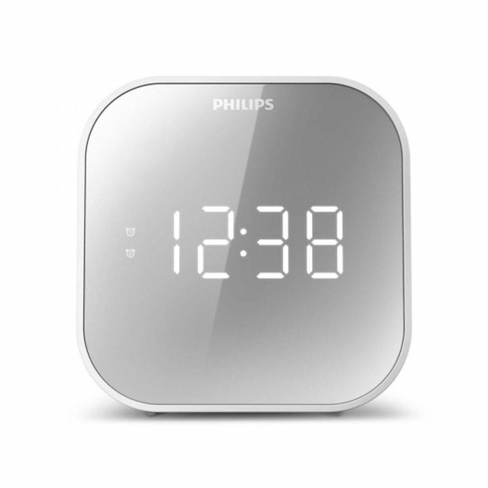 Philips TAR4406/12 Reloj despertador digital con radio FM, pantalla LED, carga USB y vibrador, color Blanco 17 Philips TAR4406/12 Reloj despertador digital con radio FM, pantalla LED, carga USB y vibrador, color Blanco 17