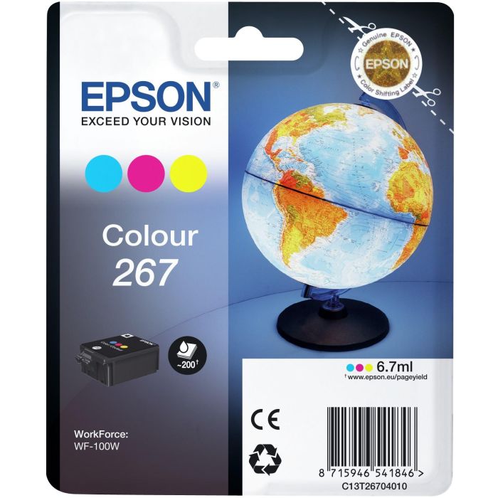 EPSON Singlepack Colour WF-100W 267 ink cartridge 0 EPSON Singlepack Colour WF-100W 267 ink cartridge 0