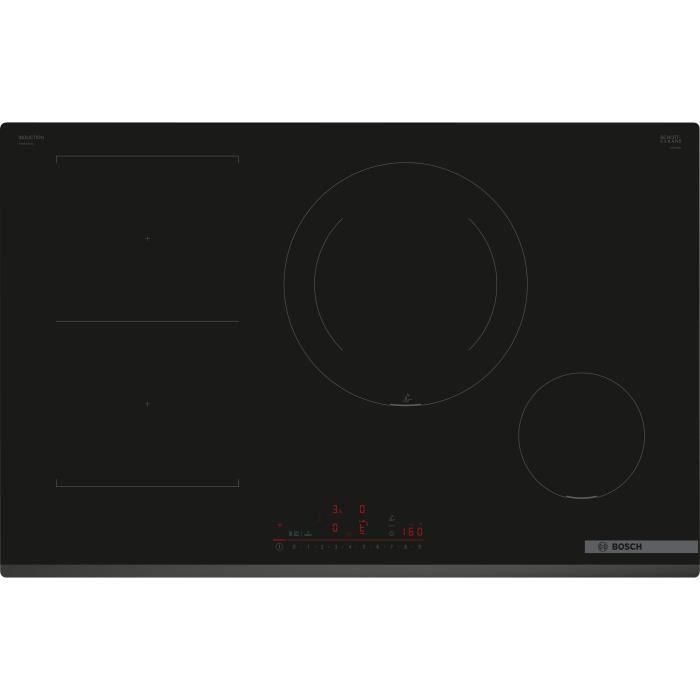 Placa de inducción ancha BOSCH - 4 fuegos - L80 x D52 cm - PVS831HC1E Placa de inducción ancha BOSCH - 4 fuegos - L80 x D52 cm - PVS831HC1E