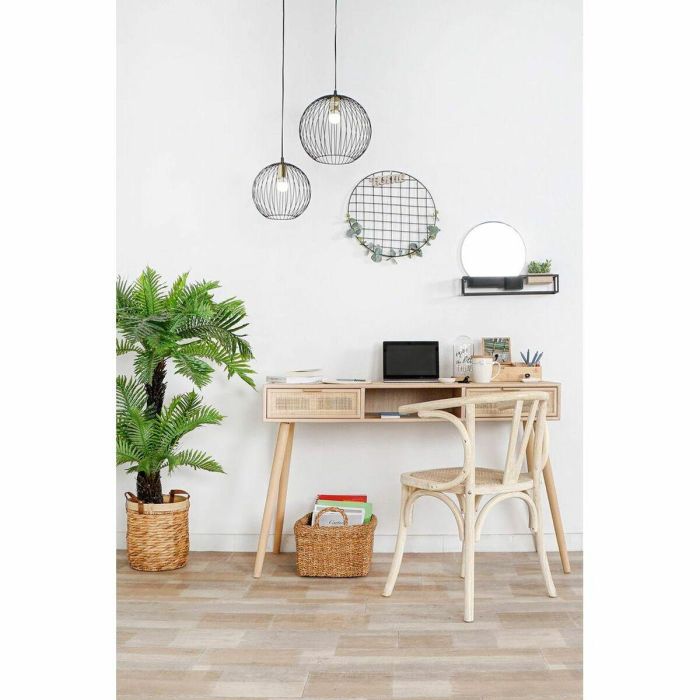 DKD Home Decor Silla Horeca Blanco de Olmo y Ratán con Respaldo de Rejilla Hecha a Mano y Desmontable - 76 cm Alto, Asiento 46 cm 3 DKD Home Decor Silla Horeca Blanco de Olmo y Ratán con Respaldo de Rejilla Hecha a Mano y Desmontable - 76 cm Alto, Asiento 46 cm 3