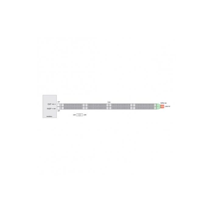 Circuito Respiratorio Flextube 22 mm - 1.6M (1 Unidad)