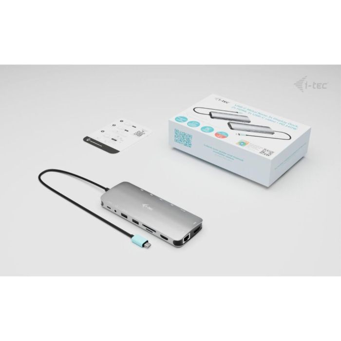 Hub USB i-Tec C31NANOTRIPLEDOCKPD Gris 4