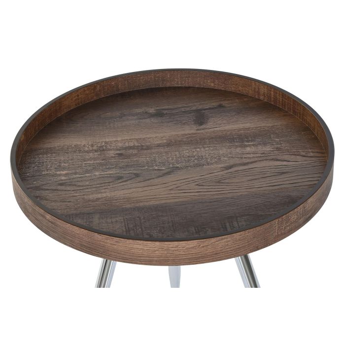 Mesita Auxiliar Moderno DKD Home Decor Marron Oscuro Plateado 45.8 x 47.5 x 45.8 cm 1 Mesita Auxiliar Moderno DKD Home Decor Marron Oscuro Plateado 45.8 x 47.5 x 45.8 cm 1