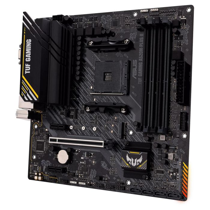 ASUS TUF GAMING A520M-PLUS II Placa Base AMD AM4 DDR4 mATX Compatible con Procesadores Ryzen 3000 y 5000 Serie 3