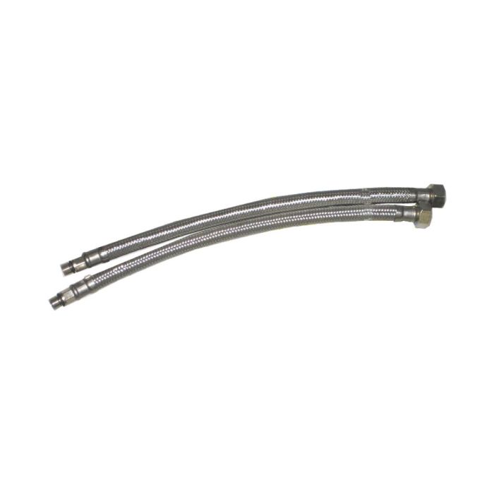 Edm Latiguillo monomando 35cm acero inoxidable y EPDM juego 2 unidades